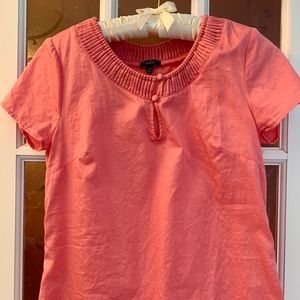 Talbots Coral Pink Cotton Blouse